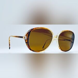 Vintage Silver Dollar Maxim Tortoise Oval Sunglasses Frames Only